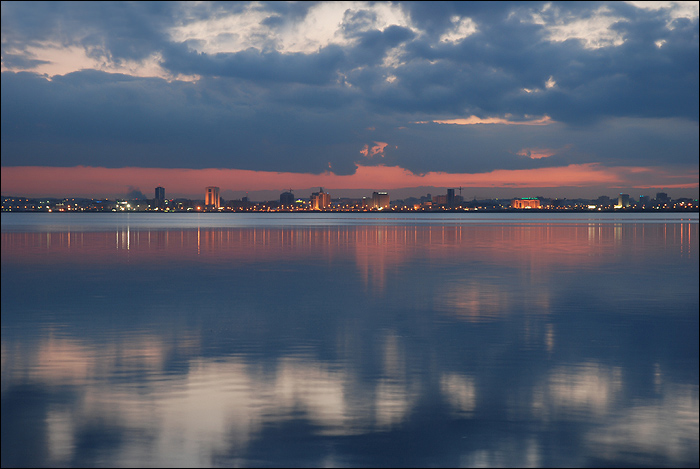 Tunis Lac au crpuscule